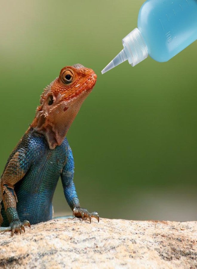 TTFdacai 3 Pcs Crested Gecko Food and Water Feeding Bottle Crested Gecko Feeding Ledge for Chameleon Lizard Turtles Crabs and Other Small Pet Enclosures - 3.4 Oz - Image 4